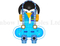 RB01018(13x9.5x9m) Inflatable penguin slide with pool , Inflatable Funcity With Slide For Kids
