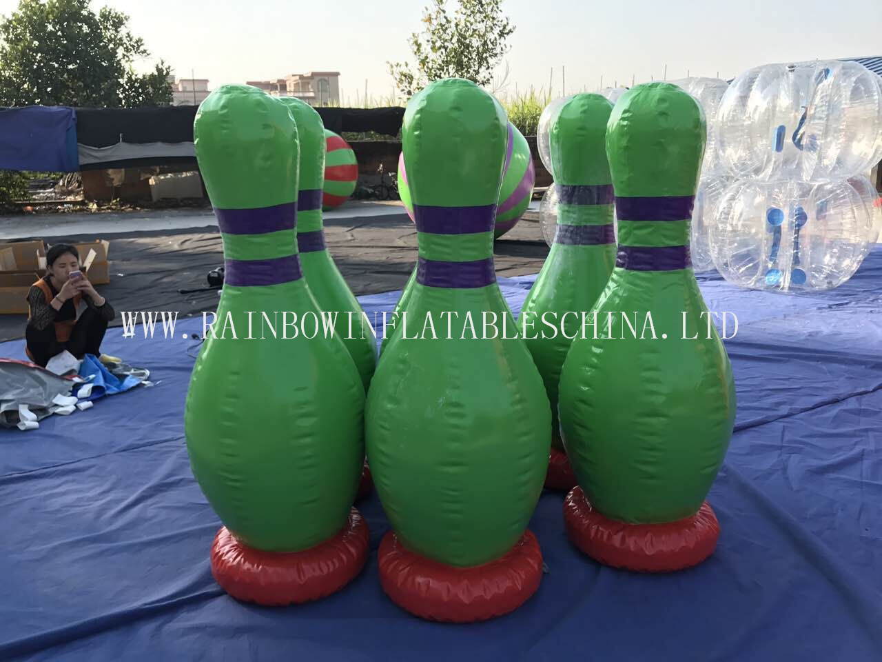 RB33009（dia2.2m） Inflatable PVC Aurtight Bowling For Games 