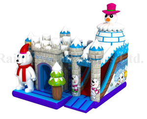 RB01036（5x5m）Inflatable Snowman Slide for Kids,Inflatable Christams Theme Slide