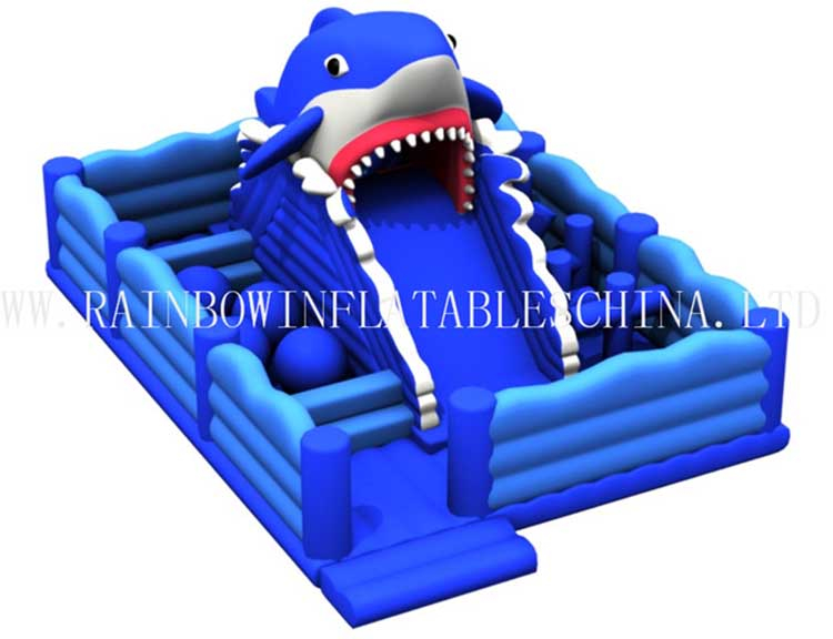 RB01047 (7x10x5m) Inflatable Shark Park Funcity for kids