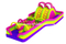 RB5013（12x8m）Inflatable Long Obstacle Course,Inflatable Obstacle with Climbing Wall