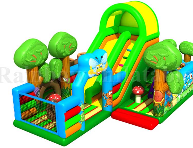 RB01021(7x6.5x5.5m) Inflatable butterfly slide, Inflatable funcity with Slide