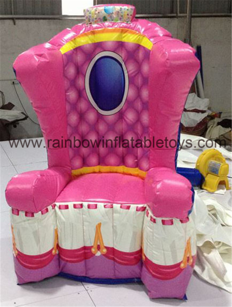 RB20006-2（2.5mh） Inflatable Pink Throne Design Party Chair For Advertisement/Princess Advertising Party Chair 