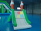 Inflatable Floating island water park games with slide for sale RB32078