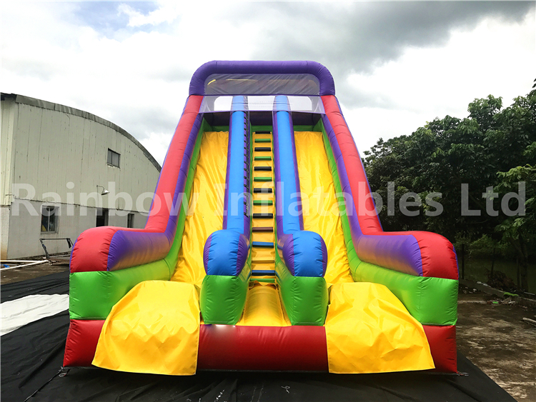RB6016（9x7x4m） Inflatables Colorful double Slide For Kids