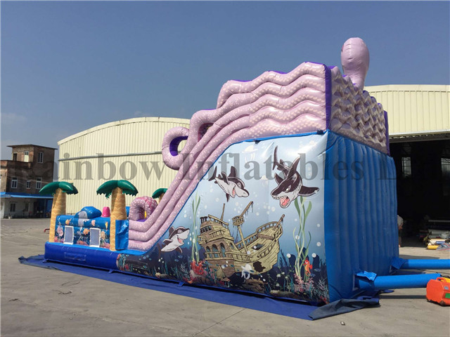 RB8051(9x5x6m) Inflatable Sea World Slide With Cute Animals