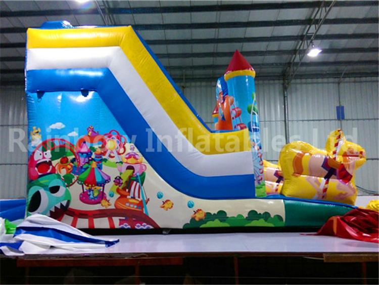 RB8016(5.4x3.5x4m) Inflatable Giant Slide Inflatable Bouncy Castle With Water Slide