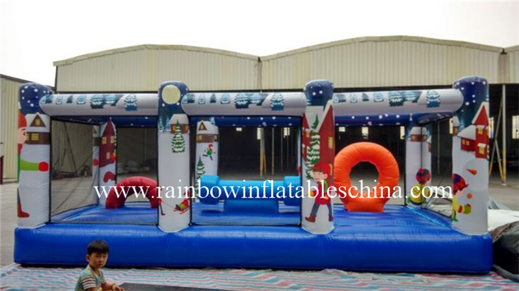 RB91009-1(6.1x2.5x3.2m) Inflatable Undersea Theme Obstacle Course For Children 