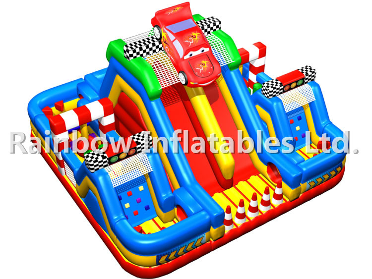RB05072(7.5x7.5x5m) Inflatable Multi - functional vehicle Obstacle Course for sales 