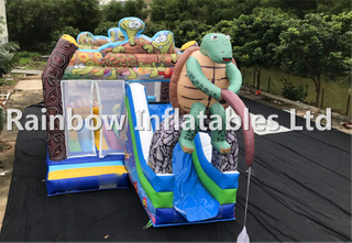 RB3009 ( 6x4m ) Inflatables Amusing Turtle Combo With Slide For Fun