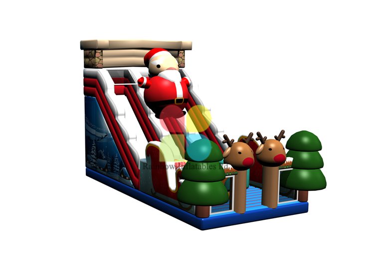  RB06110(14x9x7m) Inflatable Christmas theme snowman slide for kids for sale 