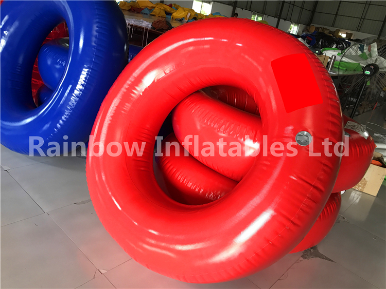 RB33027(1.5x1.5x0.35m) Inflatables blue and red swimming ring for sale 