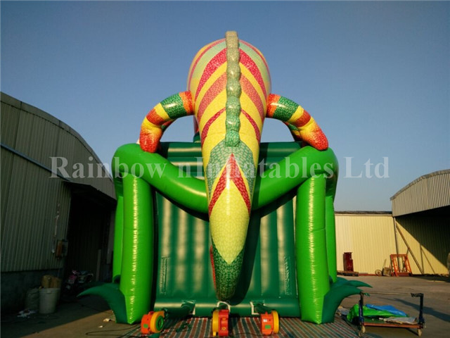RB6060(12.2x5.6x8.5m) Inflatable Large Chameleon Slide For Children 