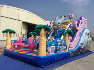 RB8051(9x5x6m) Inflatable Sea World Slide With Cute Animals