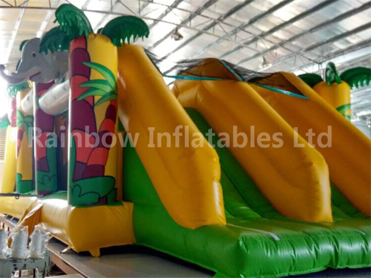 RB4076（9.5x4m）Inflatable Bouncy Obstacle Course With Double Slide For Kids