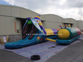 RB12012(20x2.5x4m) Inflatable Giant Butterfly Tunnel Obstacle Course For Sale