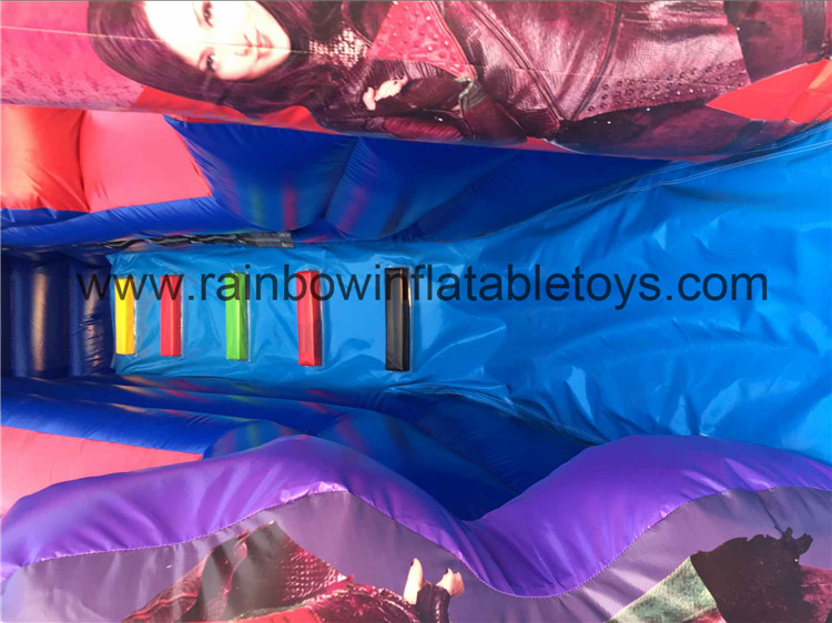RB6038-6(5.4x3.5x4m) Inflatable Popular Descendants Theme Slide With Colorful Painting