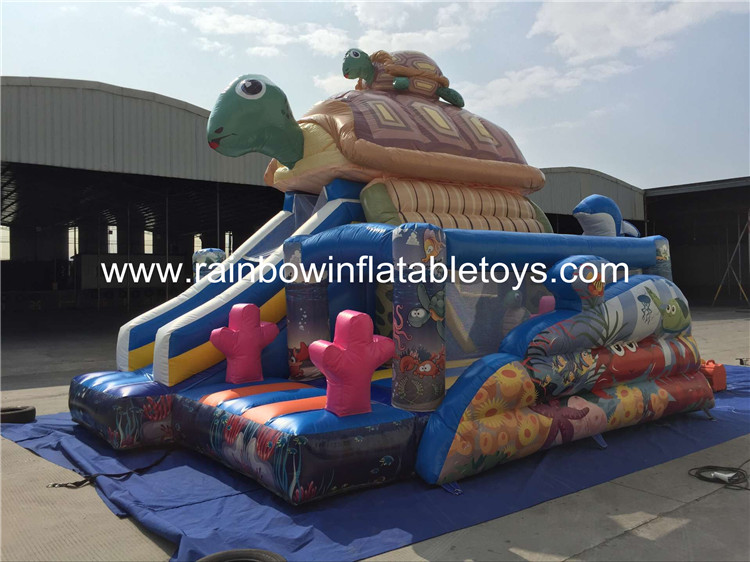 RB03008( 5x6m ) Inflatables TortoiseTheme Bouncy Combo For Kids