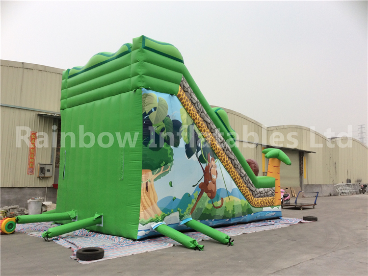 RB6038-1(7x5x5.5m) Inflatable Jungle Theme Customized Commercial Slide With Different Animals For Kids