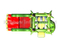 RB03103（10x4x4.5m）Inflatable Green crocodile combo for Kids