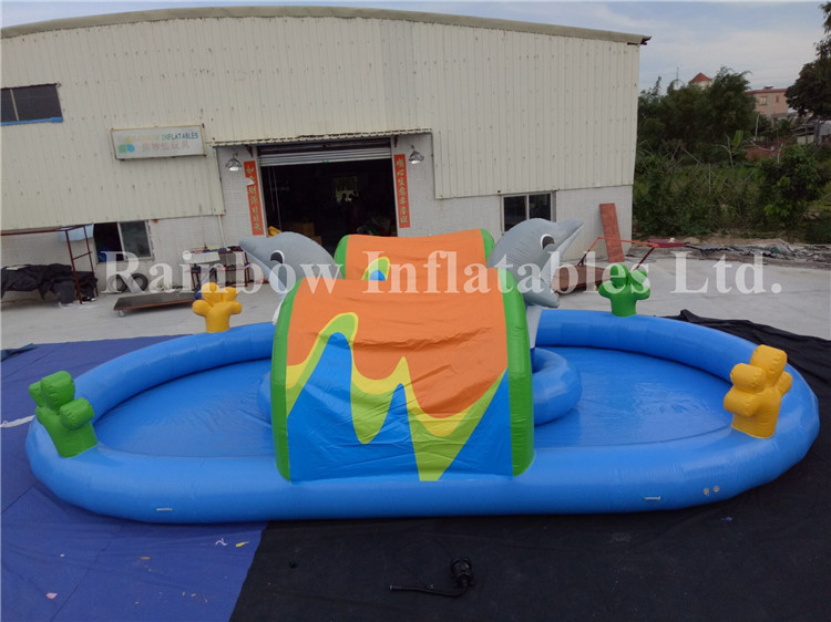 RB30019（10x6m）Inflatable Swimming Pool With Long Track For Sale