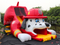 RB6106(13.8x8.2x7.6m) Inflatable Fire Dog Slide with a Helmet For Kids