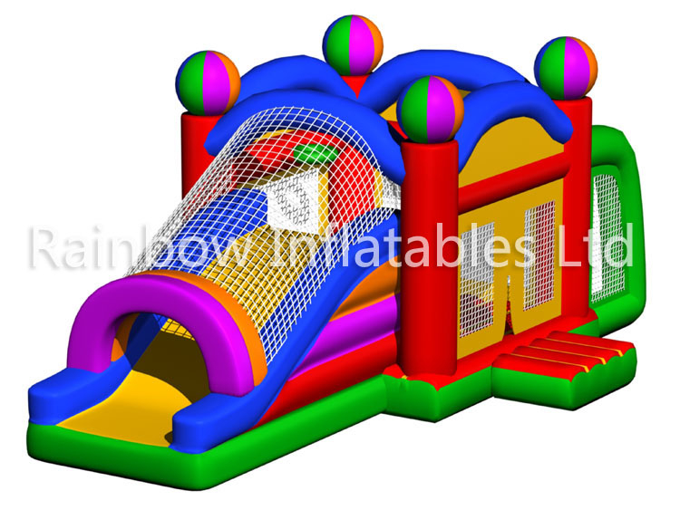 RB03081(8x4.5x3.5m) Inflatable Castle Combo With Sport Game for kids Hot sell