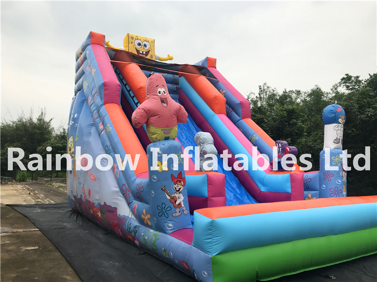RB6017(8x5.5x7m) Inflatables happy Sponge Bob Slide