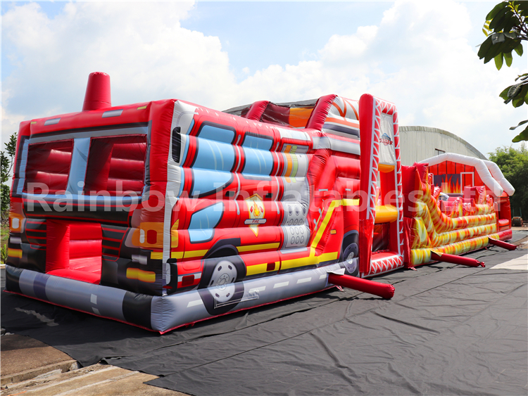 RB5203(20x4x5m) Inflatable long car Obstacle Course For Kids