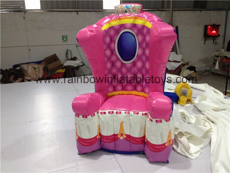 RB20006-2（2.5mh） Inflatable Pink Throne Design Party Chair For Advertisement/Princess Advertising Party Chair 