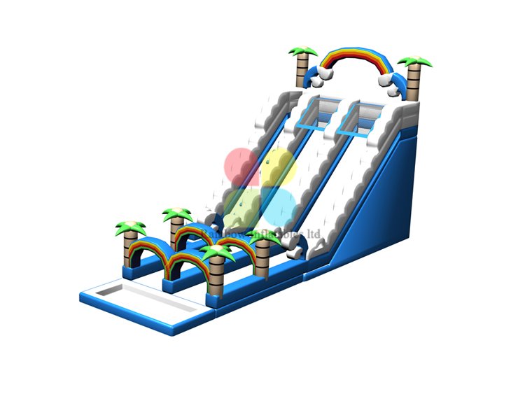 RB06114（15x6x7m）Inflatable giant jungle double slide new design for sale