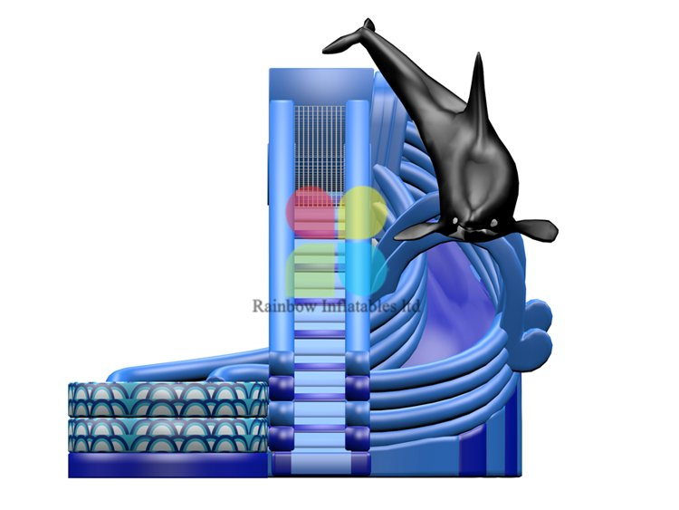 RB06108（6x9x3.8m）Inflatable whale water slide hot sale