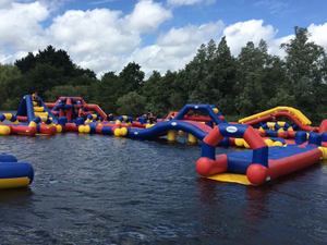 Waterproof Inflatable Water Park Colorful Water Amusement Park