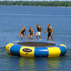 Commercial Inflatable Water Toys Rave Sports Aqua Jump With Trampoline 
