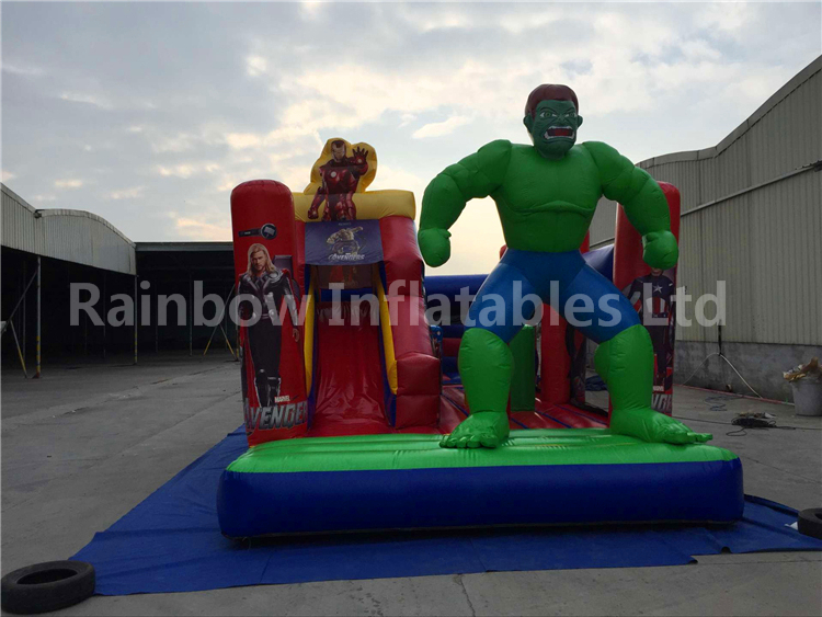 RB6038-5(5.4x3.5x4m) Inflatable The Popular Hulk Customized Slide For Children
