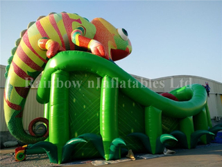 RB6060(12.2x5.6x8.5m) Inflatable Large Chameleon Slide For Children 