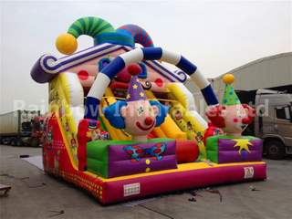 RB6059（6x5.5m） Inflatable New Design Clown Theme Slide For Children