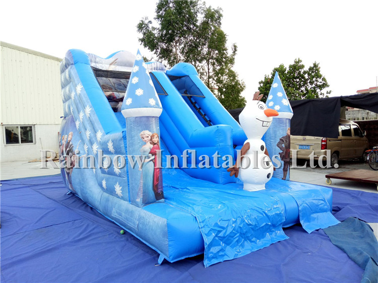 RB08007(5.4x3.5x4m) Inflatable Popular Frozen Theme Water Slide For Fun 