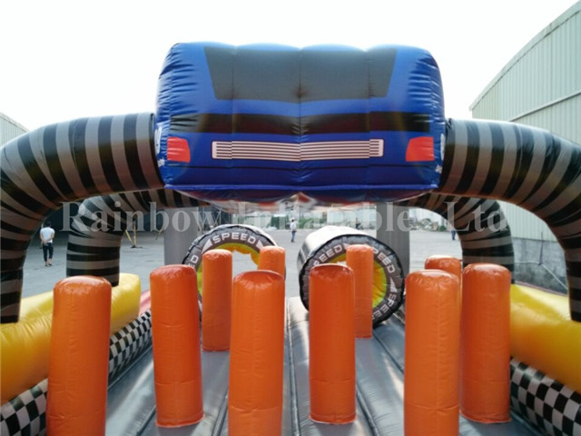 RB5066-1(12x3.7x4m) Inflatable Playground Obstacle Course For Kids/Race Car Infatable Obstacle Course/Outdoor Inflatable Toys