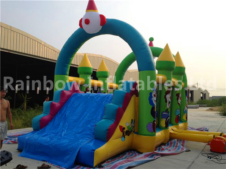 RB5002(8.5x4.4x3m) Inflatable Funny Clown Obstacle Course For Commercial Park