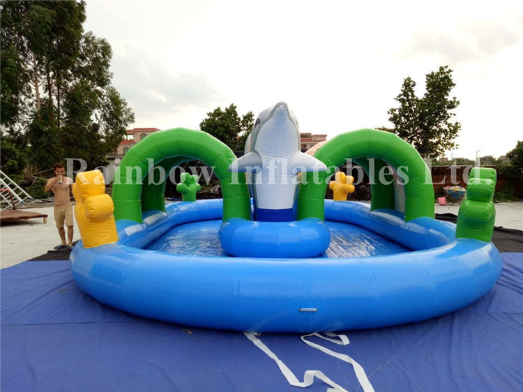 RB30019（10x6m）Inflatable Swimming Pool With Long Track For Sale