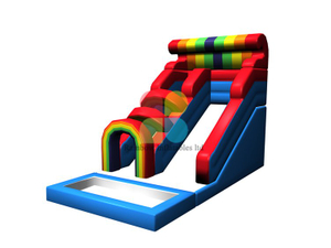 RB06113（4x8x5m）Inflatable Colorful rainbow Slide for sale