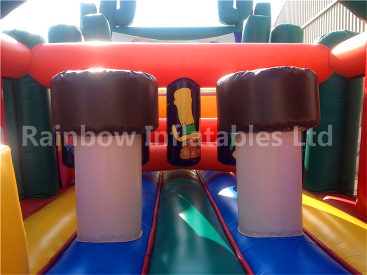 RB5037（13x4m）Inflatable Commercial Kids Obstacle Course For Sale,Inflatable Castle Obstacle Slide
