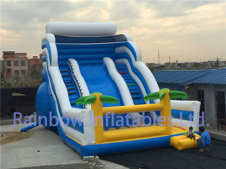 RB6094（10x6m） Inflatable Blue ocean Slide For Sale for child 