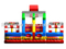 RB05072(7.5x7.5x5m) Inflatable Multi - functional vehicle Obstacle Course for sales 