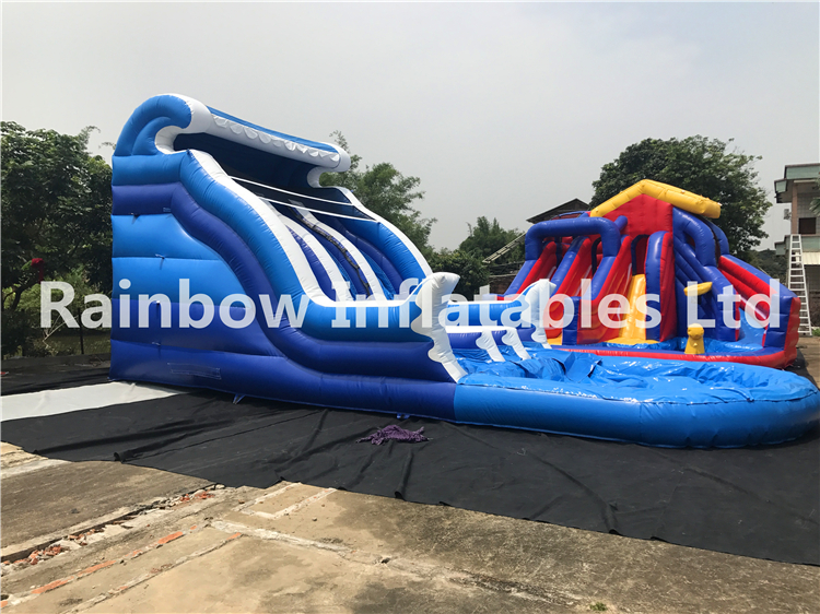 RB6101(9.5x4.5m) Blue-ocean inflatable water slide selling