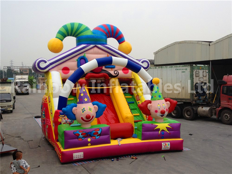 RB6059（6x5.5m） Inflatable New Design Clown Theme Slide For Children