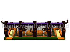 RB05206(12x5.5x4m) Inflatable Halloween Pumpkin Obstacle Course new 订