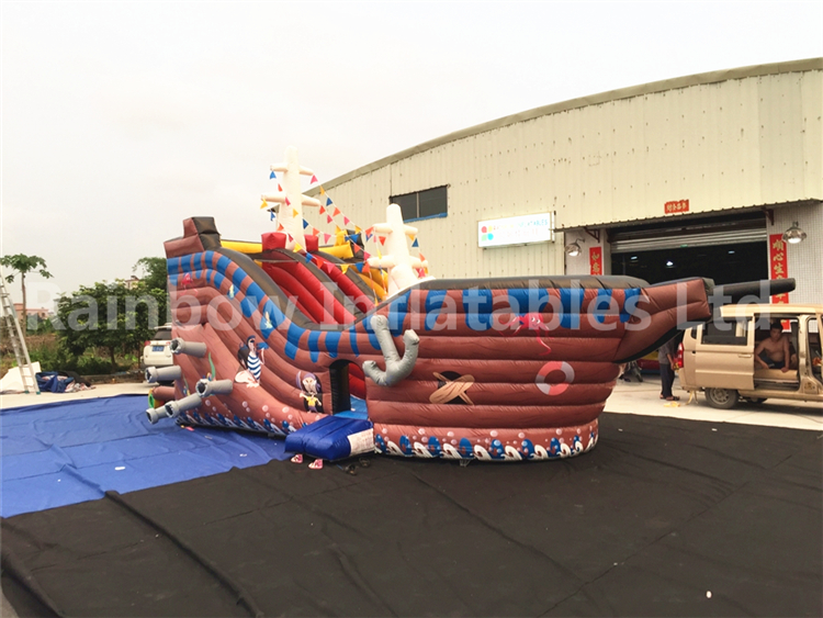 RB11003(8.4x4.8x4.5m) Inflatable Pirate Boat Bouncer Indoor Hot Selling 