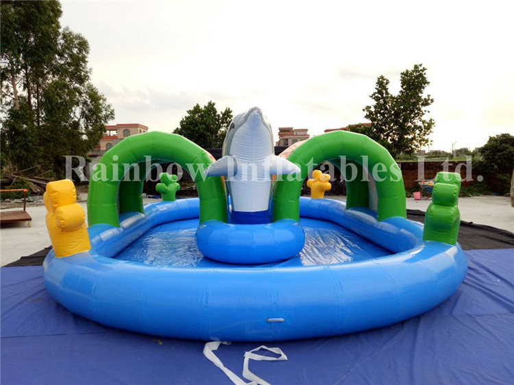 RB30019（10x6m）Inflatable Swimming Pool With Long Track For Sale